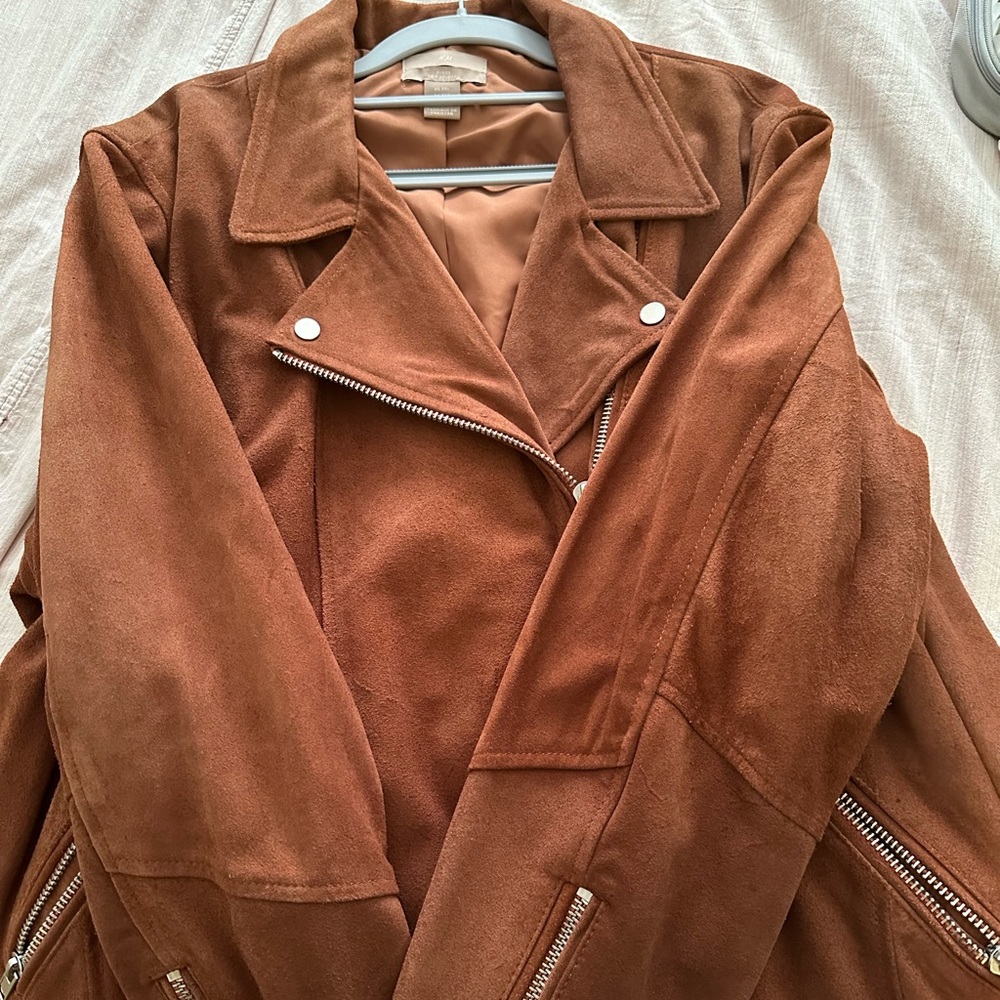 H&M Real Suede Biker Jacket
